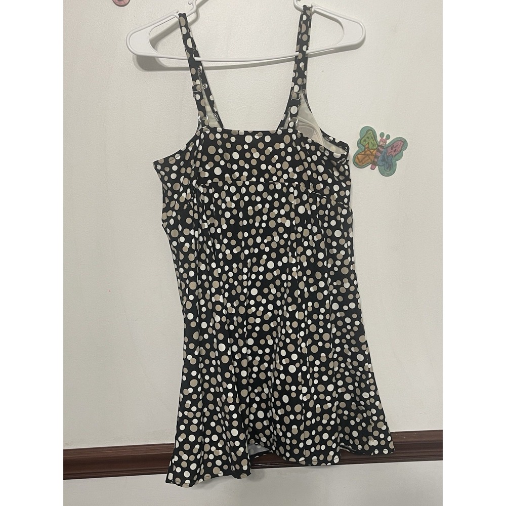 Croft & Barrow Womens Plus Size 18W Tummy Slimmer One Piece Swim Dress Black - Picture 5 of 9